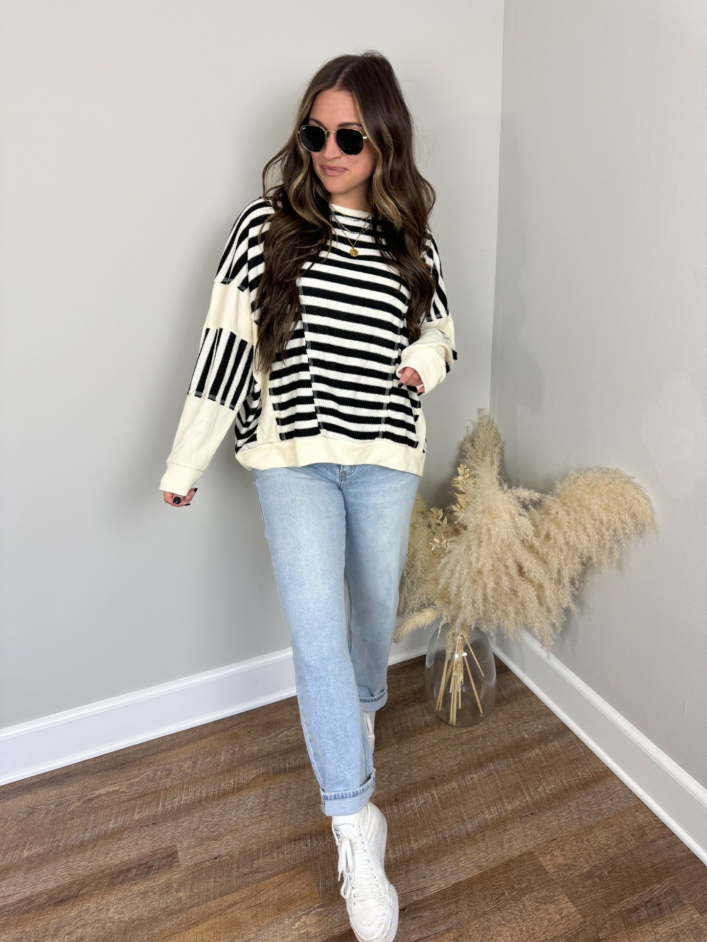 Nicole Striped Pullover