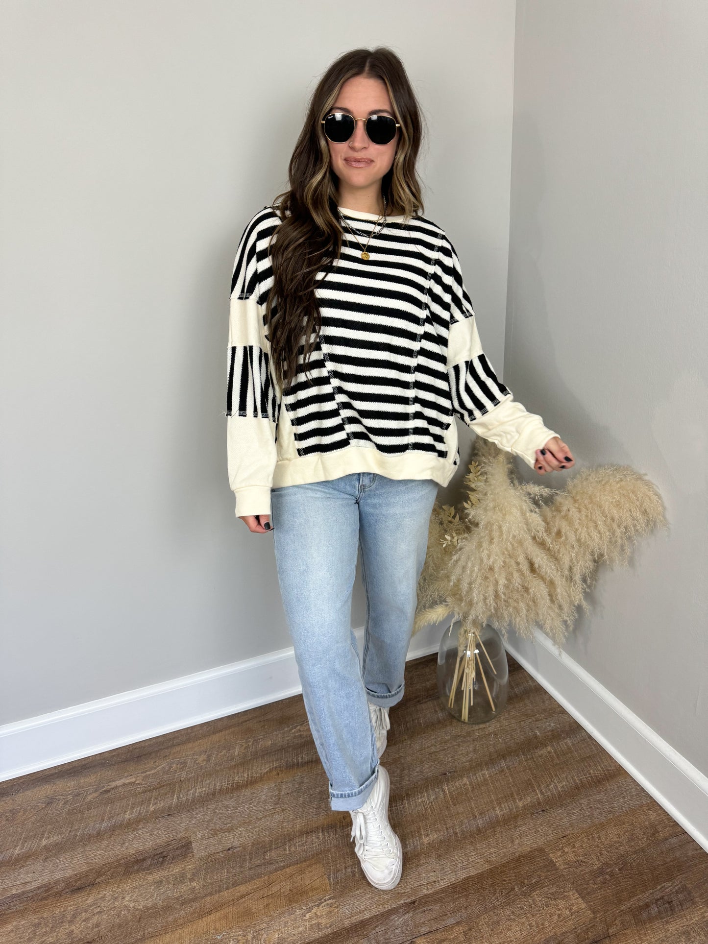 Nicole Striped Pullover