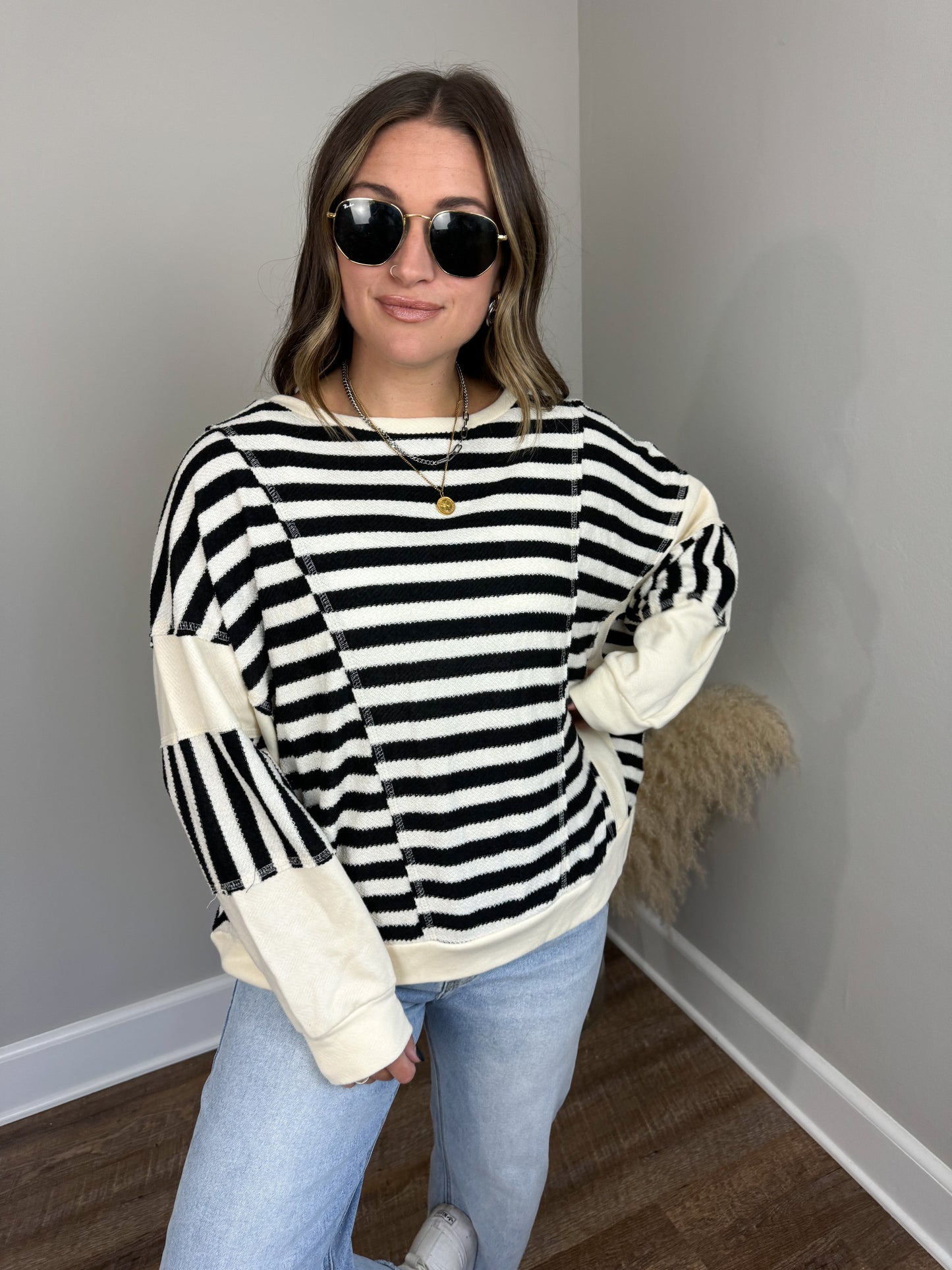 Nicole Striped Pullover