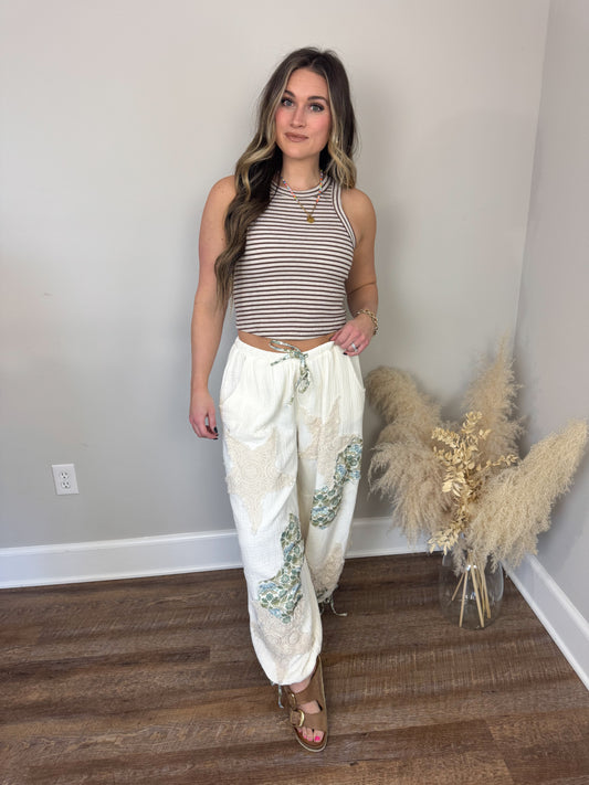 Chesney Striped Tank Top | Brown