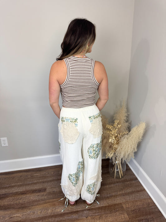 Chesney Striped Tank Top | Brown