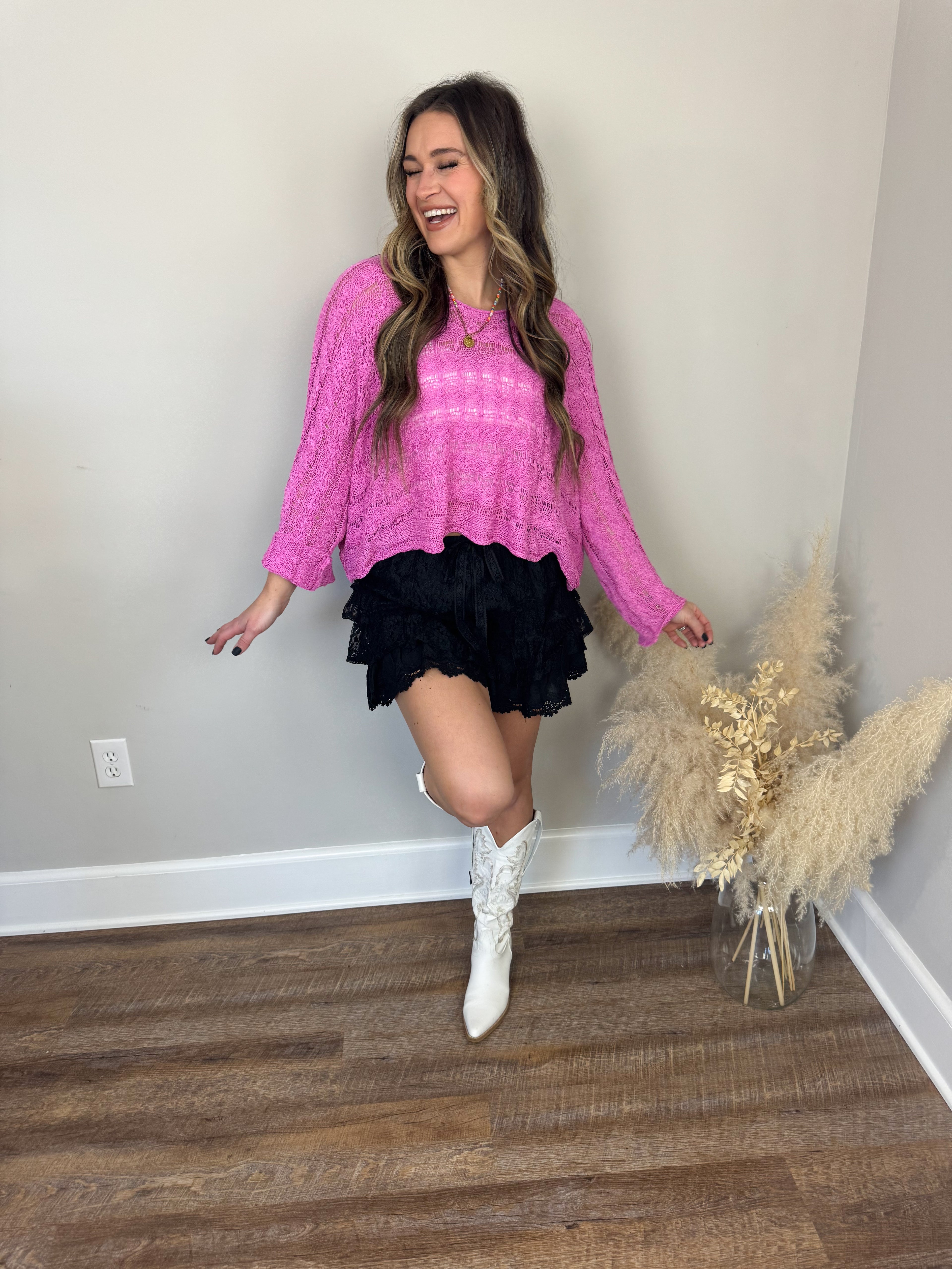 Forever Yours Ruffled Shorts | Black