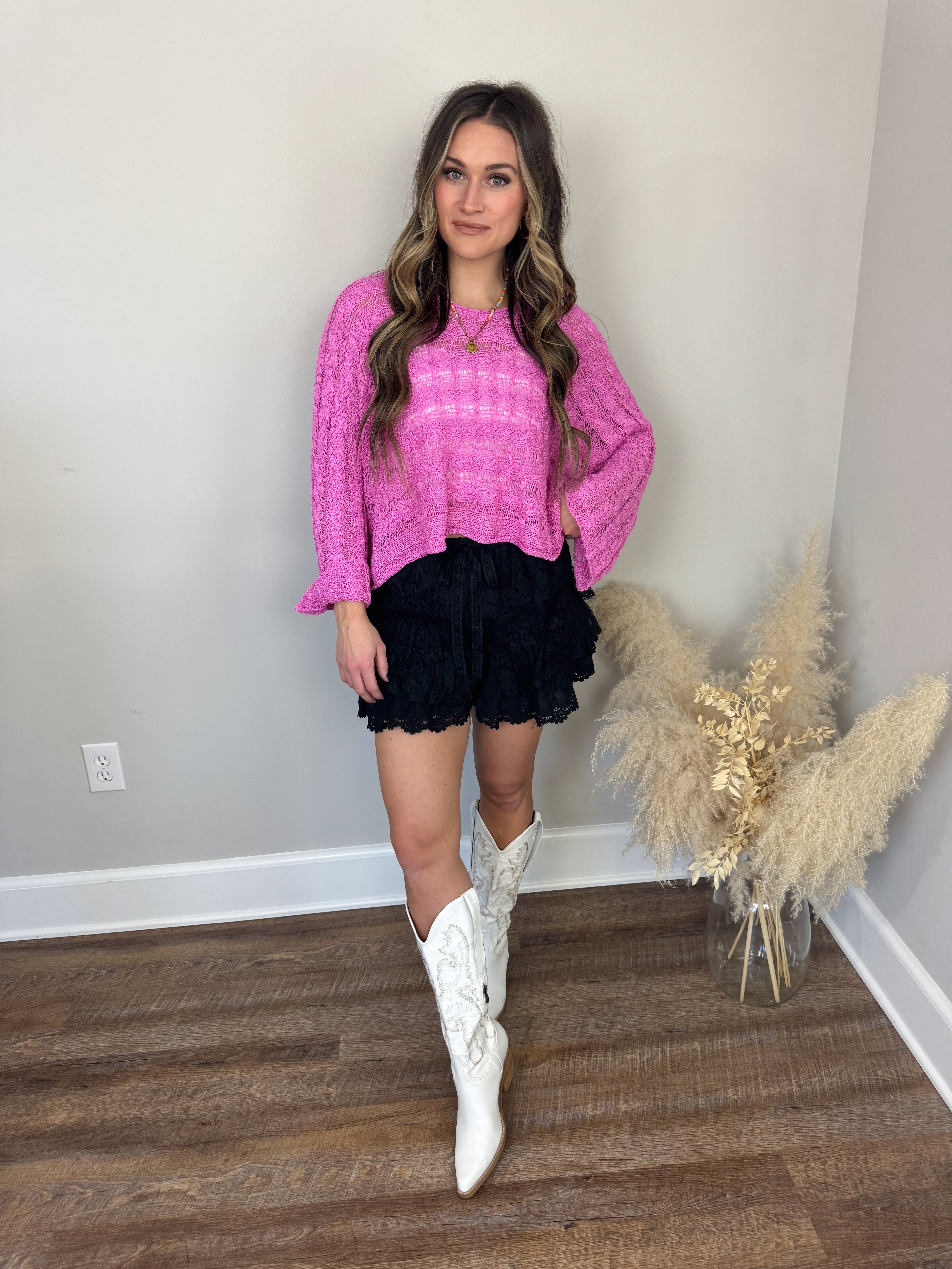 Forever Yours Ruffled Shorts | Black