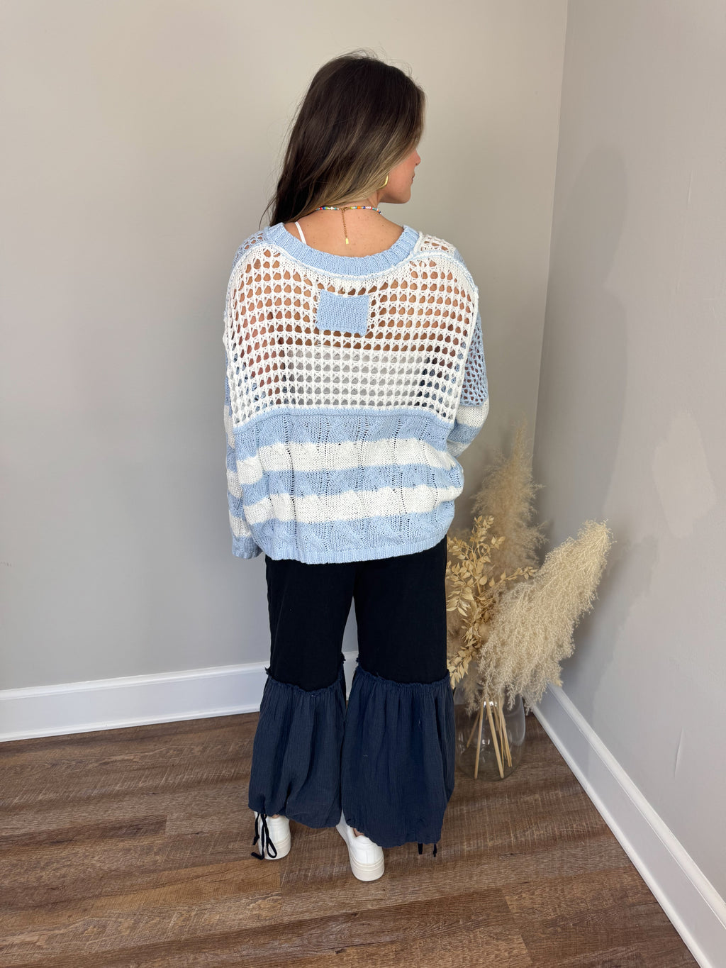 Bypass Knit Sweater | Light Blue