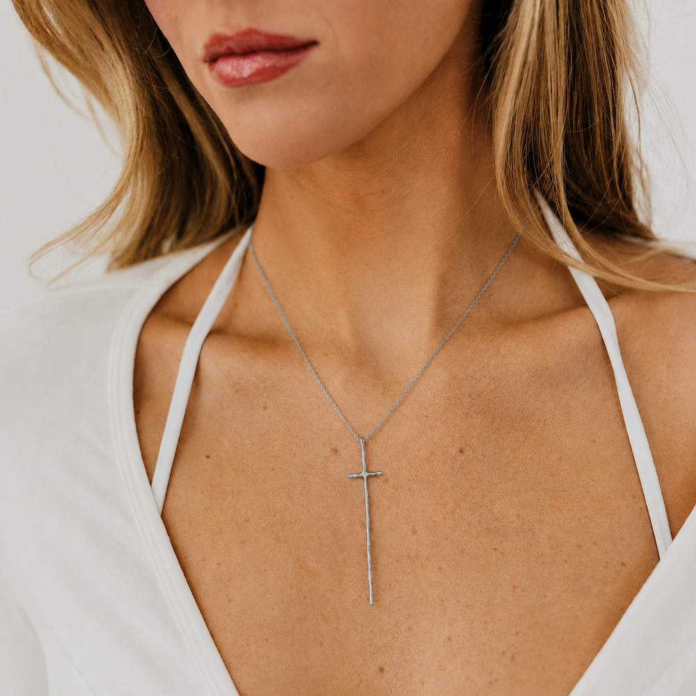 Modern Cross Necklace - WATERPROOF-Necklace-Pretty Simple