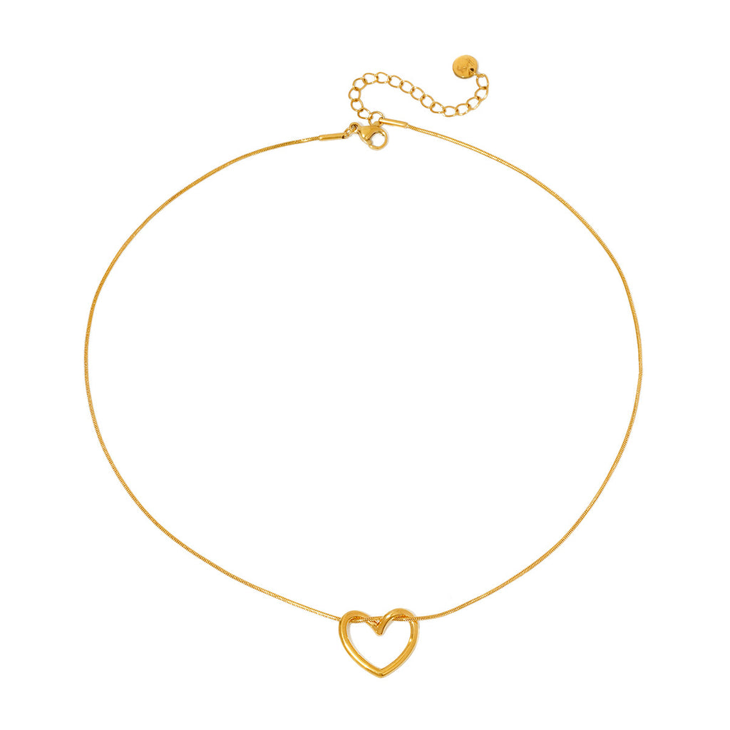 Tangled in Love Heart Necklace - WATERPROOF-Necklace-Pretty Simple