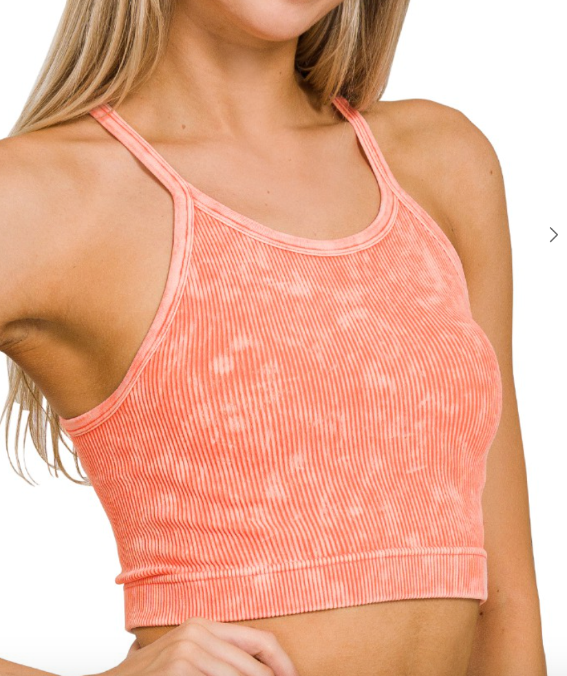 Roam Free Crop Tank | Coral