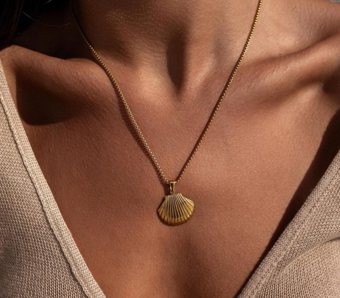 Seashell Necklace | Gold