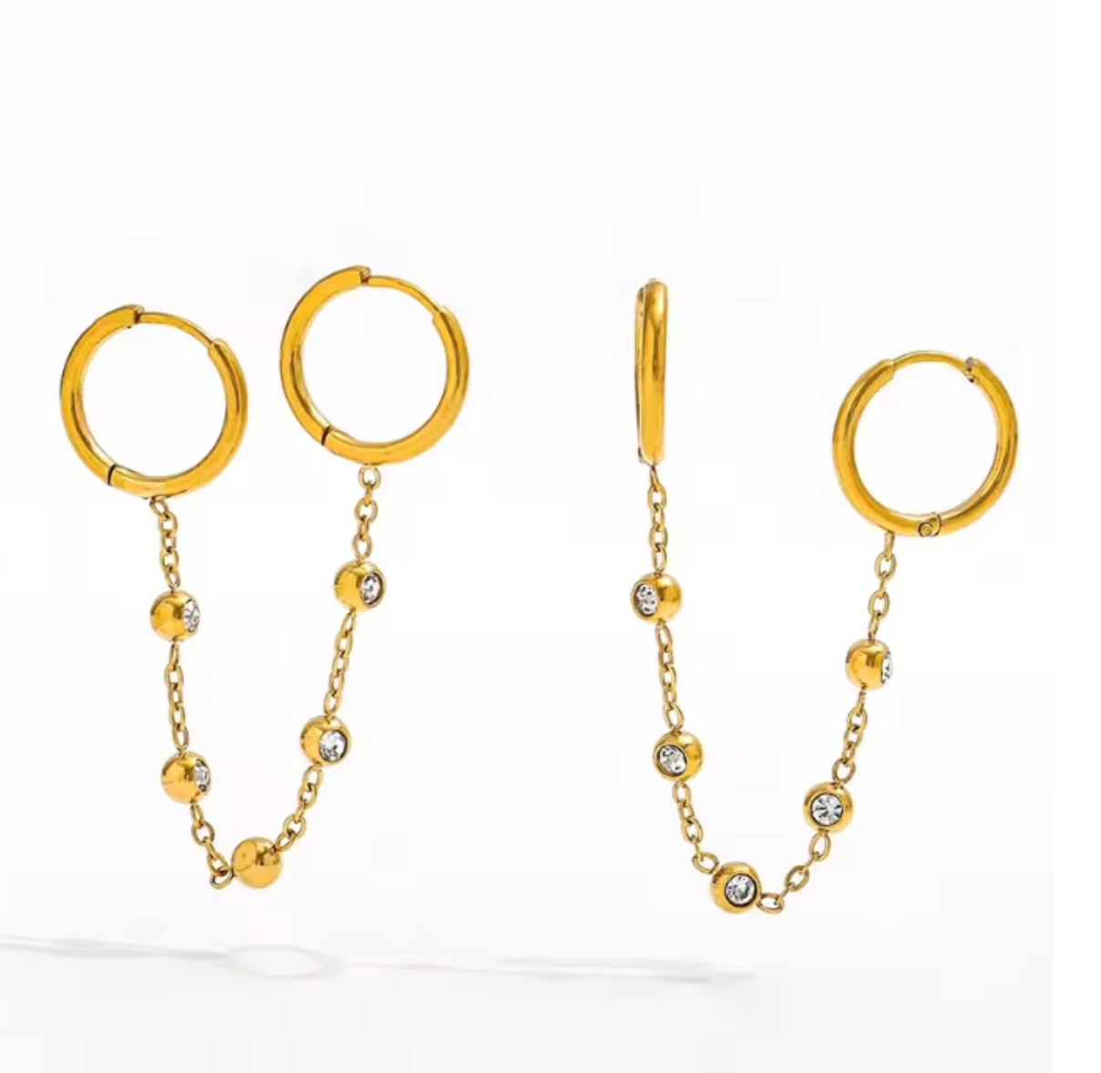 Elixir Double Hoop Earrings | Gold