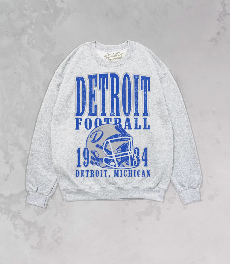 Detroit Football Oversized Sweatshirt