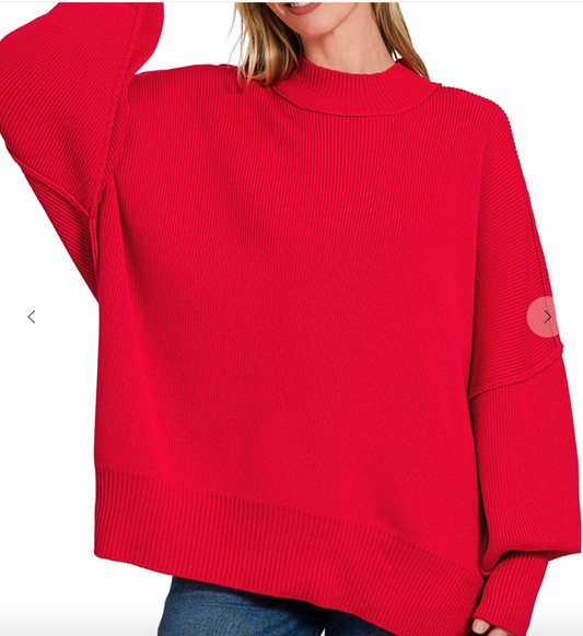 Arnold Oversized Sweater | Ruby