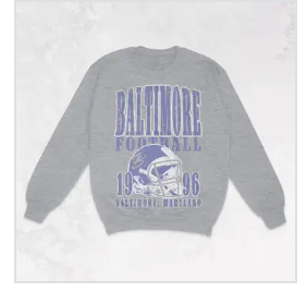 Baltimore Football Oversized Sweatshirt