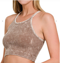 Roam Free PADDED Crop Tank | Mocha