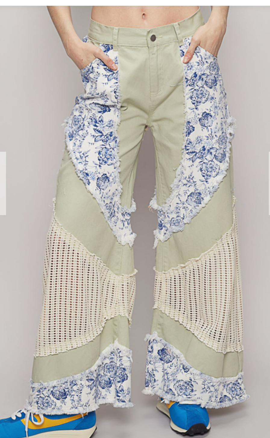 Rosewater Floral Pants  FINAL SALE
