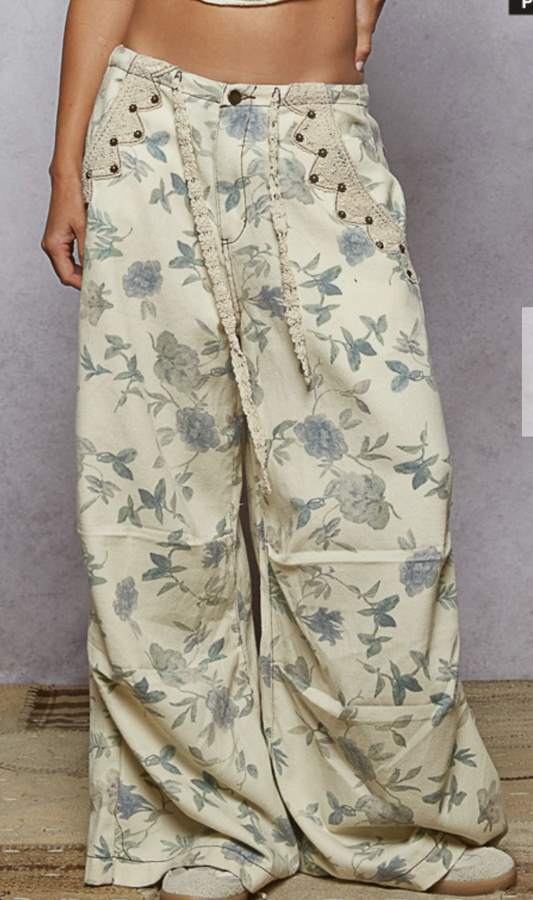 Sandstone Floral Pants