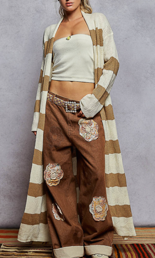 Sweetheart Striped Cardigan