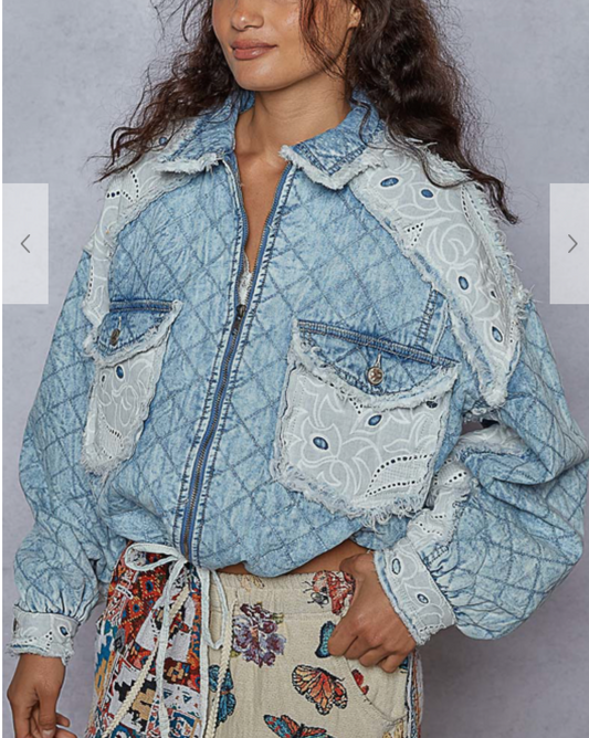 Same Place Quilted Jacket | Denim