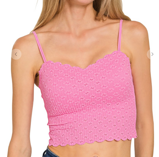 Seamless Lace Bralette | Candy Pink