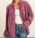 Cabo Thermal Shacket | Dark Cherry