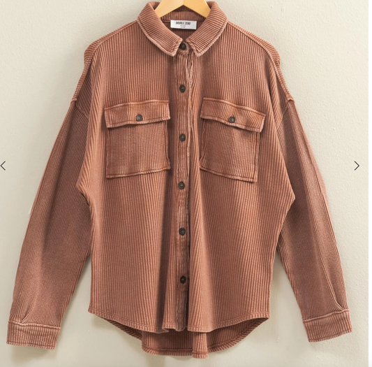 Cabo Thermal Shacket | Chestnut