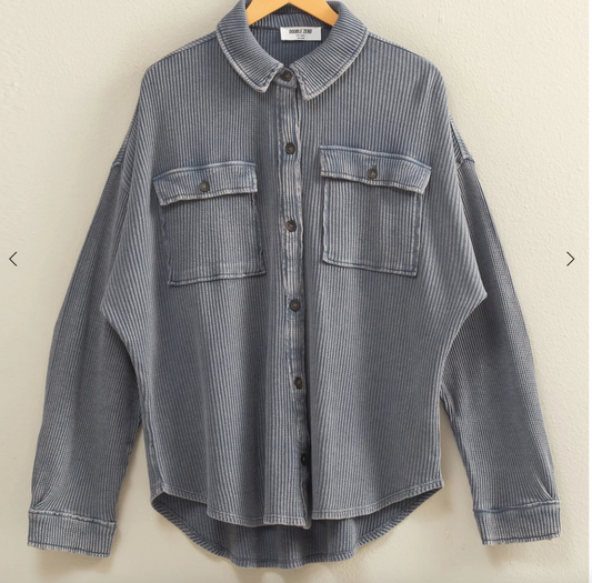 Cabo Thermal Shacket | Dusty Navy