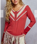 Laguna Ribbed Top | Raspberry