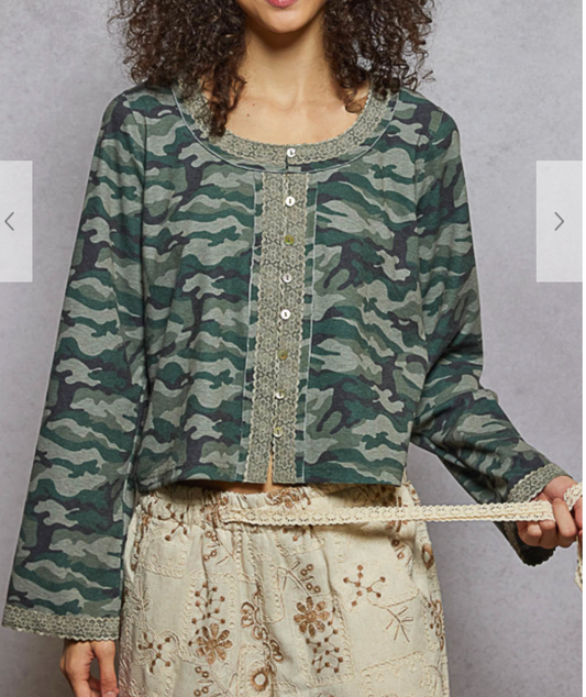 Hidden Gem Camo Top