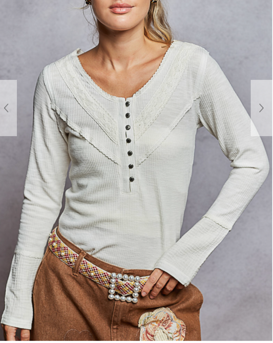 Laguna Ribbed Top | Ivory