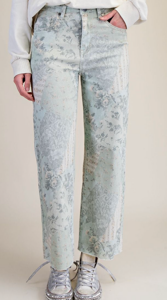 Haven Printed Pants | Sage