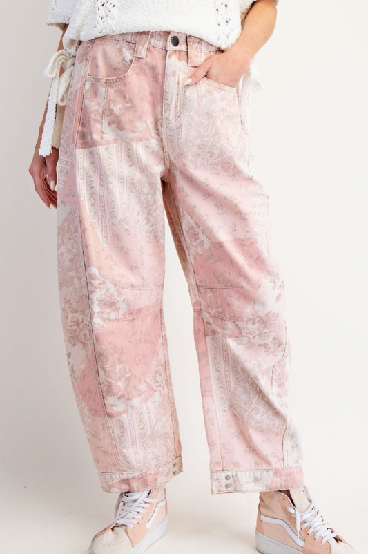 Haven Barrel Pants | Pink