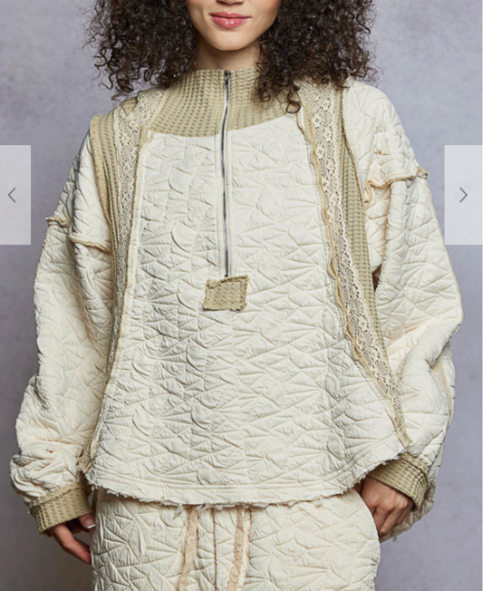 Loyal Quilted Hoodie | Cream