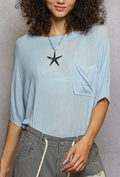 Peyton Oversized T-Shirt | Blue