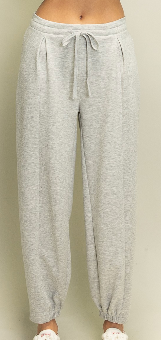 Crimson Pleated Jogger