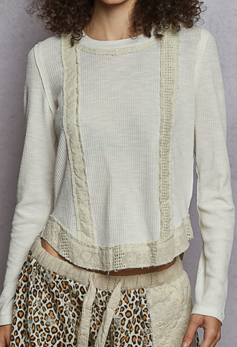 Kristin Ribbed Top | Ivory