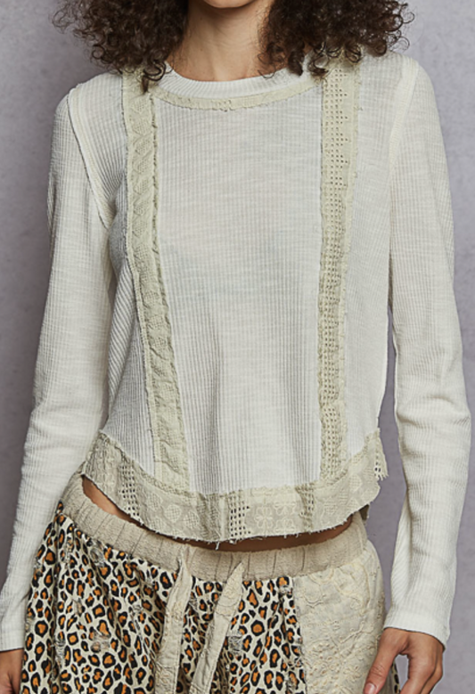 Kristin Ribbed Top | Ivory