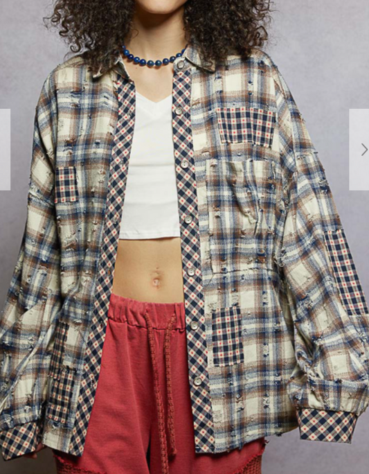 Free Spirit Plaid Top