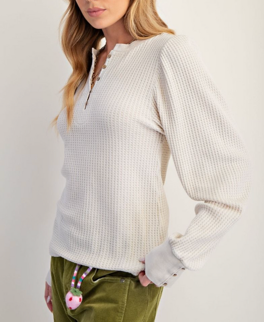 Honey Thermal Top | Ecru