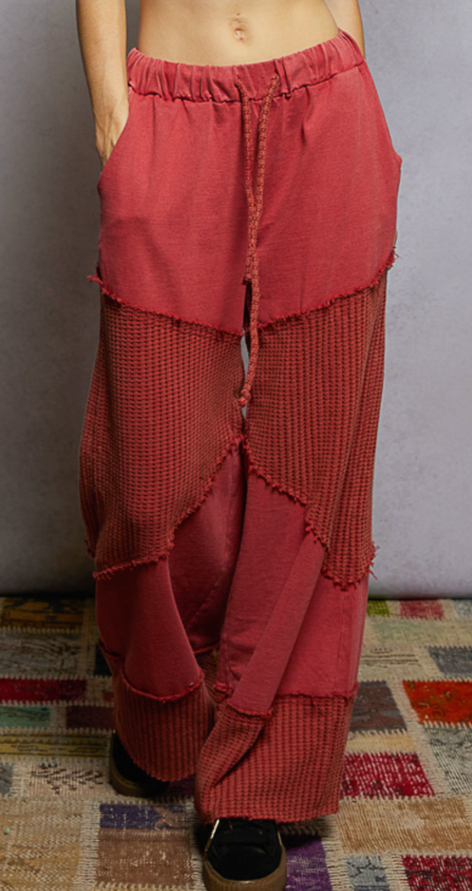 Scarlet French Terry Pants