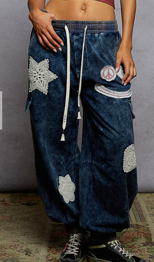 So Happy Patchwork Joggers