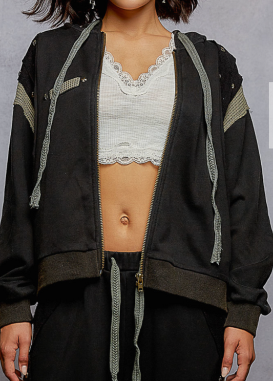 Onyx Night Zip Up Hoodie