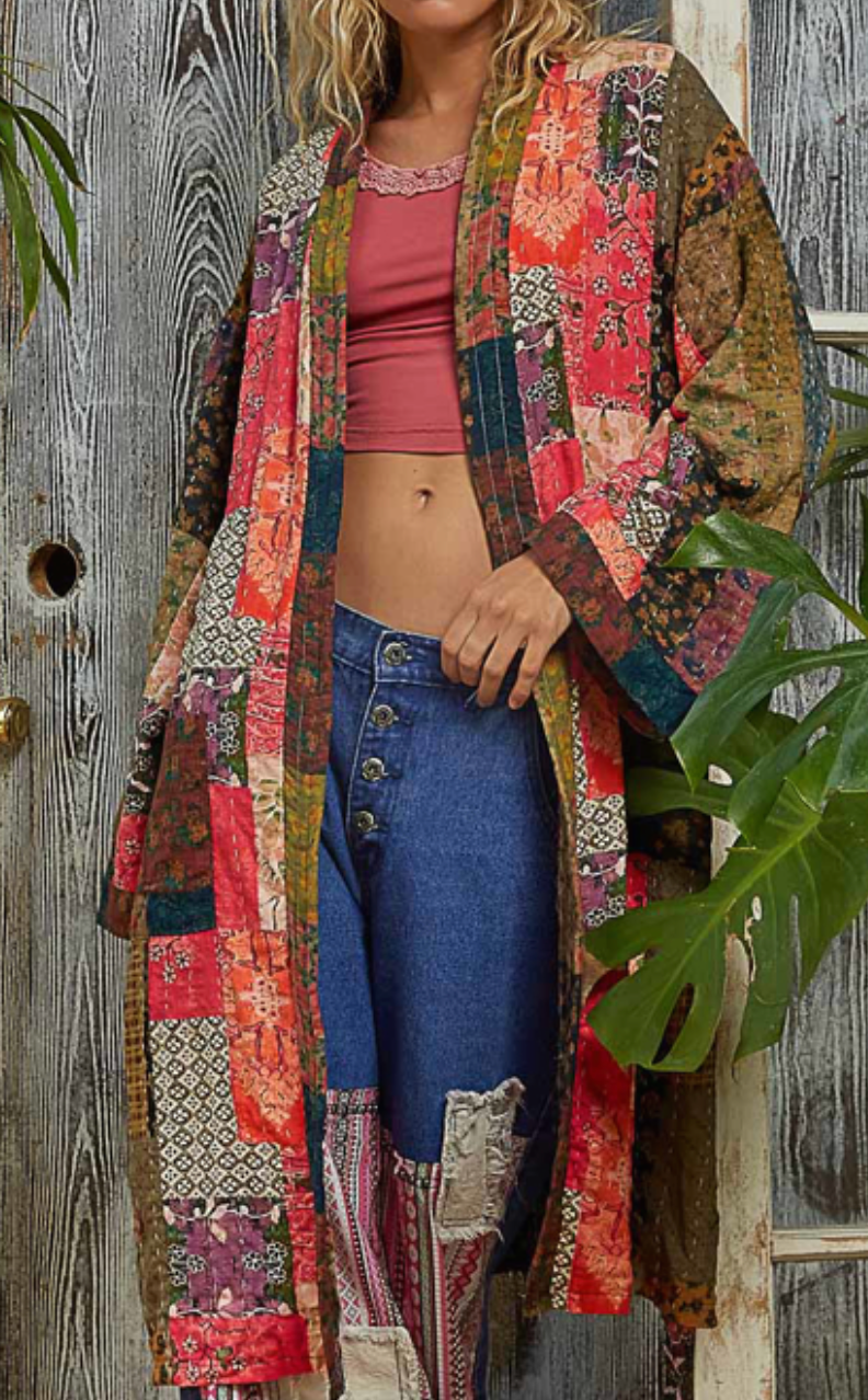 Forever Young Patchwork Cardigan