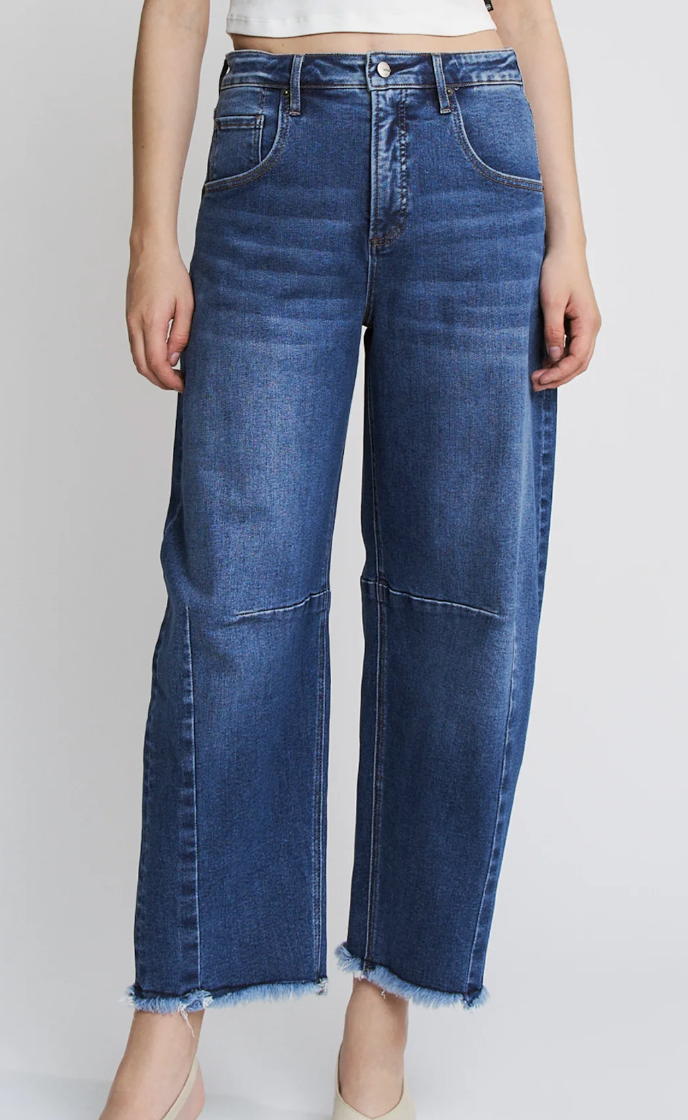 Mica Tummy Control Barrel Jeans