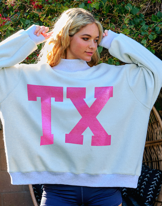 Texas Mock Neck Sweatshirt
