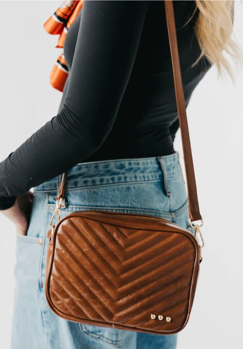 Coco Quilted Crossbody Bag | Mocha