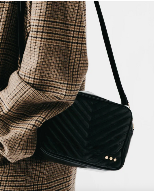 Coco Quilted Crossbody Bag | Black