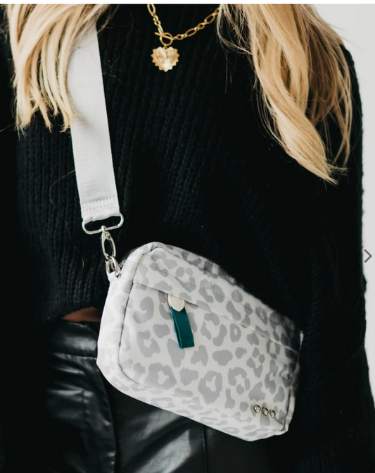 Nancy Nylon Crossbody Bag | Leopard