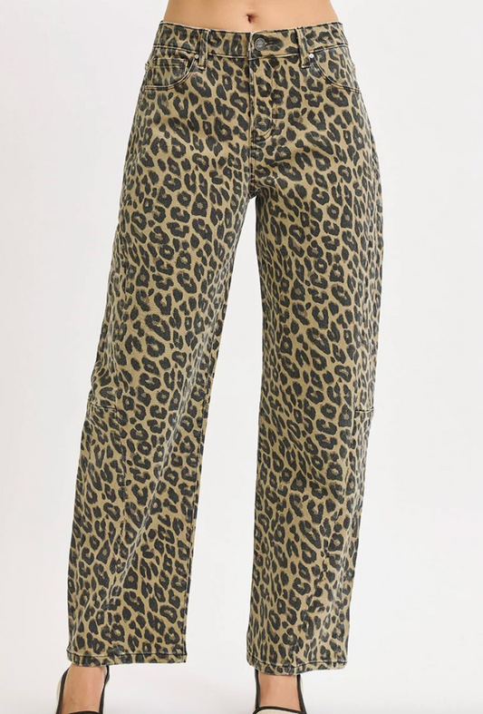 Risen Barrel Pants | Leopard