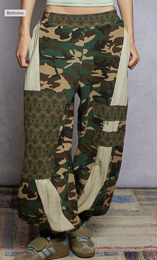 Bowen Patchwork Pants | Camo
