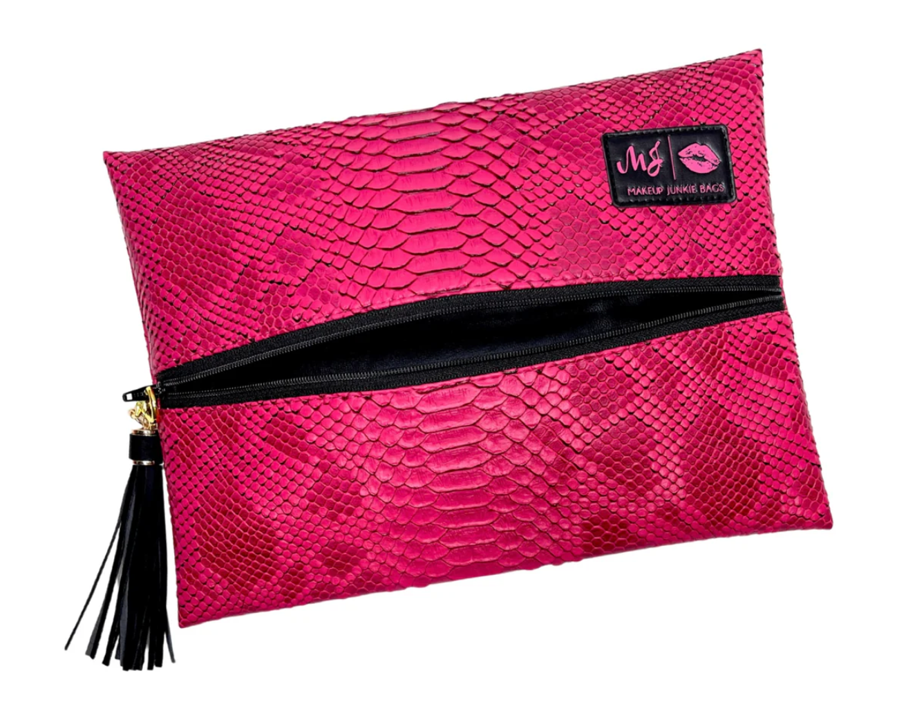 Makeup Junkie Bag | Pink Python