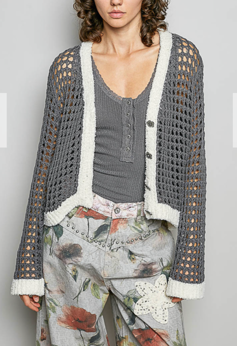 Essence Cardigan | Charcoal